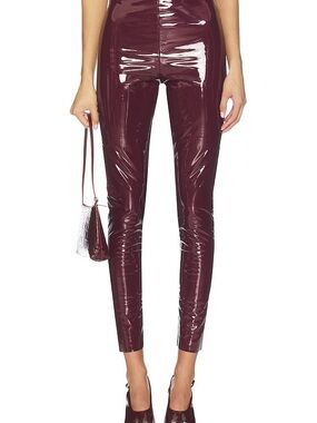 Commando Faux Patent Leather Legging in Burgundy